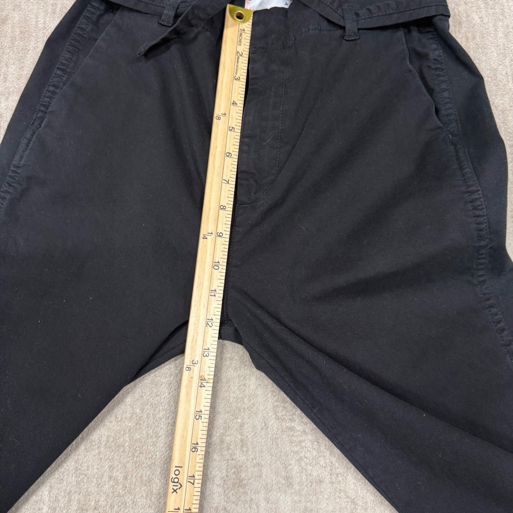 Sundry Black Tie Waist Tapered Trousers High Rise Cotton Blend Pants Size 26 - Picture 5 of 10